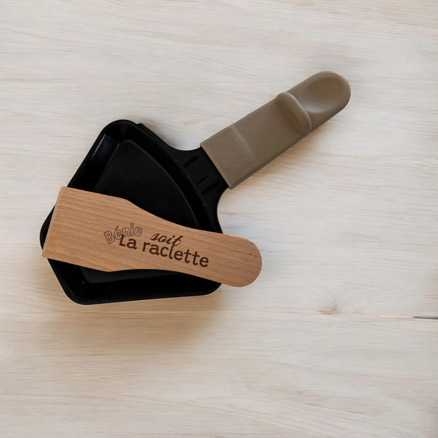 Spatule à raclette en bois personnalisée avec gravure