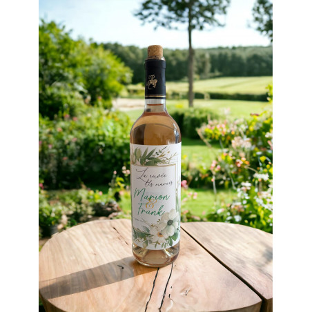 Etiquette pour bouteille de vin
