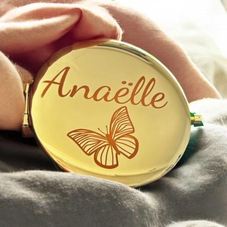 ✨ Miroir de poche personnalisé – Compact & élégant