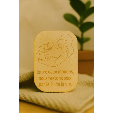 Cartes en bois grossesse – 10 affirmations & mantras + carte naissance