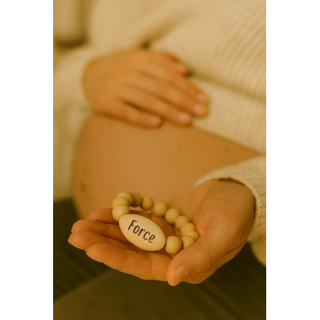 Bracelet d’ancrage en bois – Option gravure mantra personnalisé