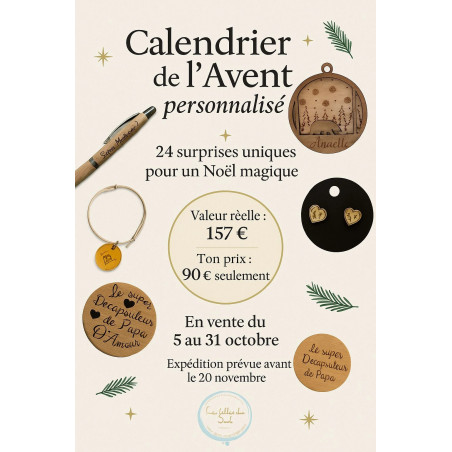 Calendrier de l'avent personnalisé - 24 surprises uniques
