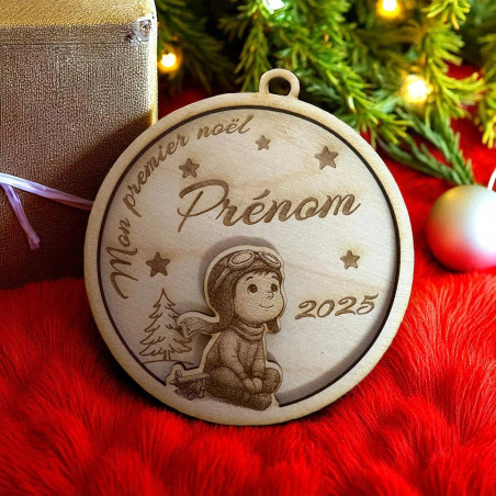 🎄 Boule de Noël personnalisée – “Mon premier Noël”