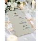 Menu de mariage découpé – Papier texturé luxe – Personnalisable