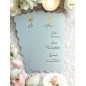Menu de mariage découpé – Papier texturé luxe – Personnalisable