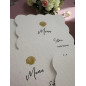 Menu de mariage découpé – Papier texturé luxe – Personnalisable