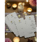 Menu de mariage découpé – Papier texturé luxe – Personnalisable