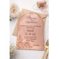 ✨ Faire-part mariage miroir acrylique personnalisé – Invitation mariage luxe gravée