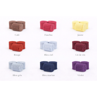 choix des couleurs de rubans disponibles pour les marque-places personnalisés de mariage