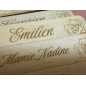 Marque-place mariage personnalisé en bois avec prénom et ruban