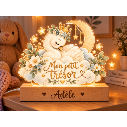Veilleuse enfant personnalisée avec prénom – Lampe de chevet LED
